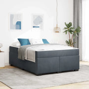Struttura del letto Grigio scuro 140 x 200 cm Tessuto