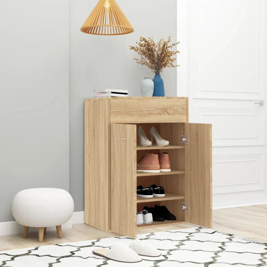 Scarpiera Rovere Sonoma 60x35x84 cm in Legno Multistrato 801074