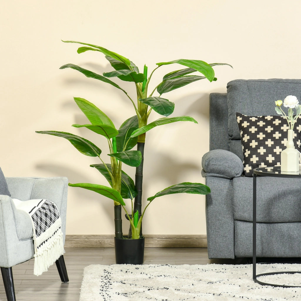 Albero di Banano Artificiale in Vaso ¨C zephmum ¨C Verde 150cm