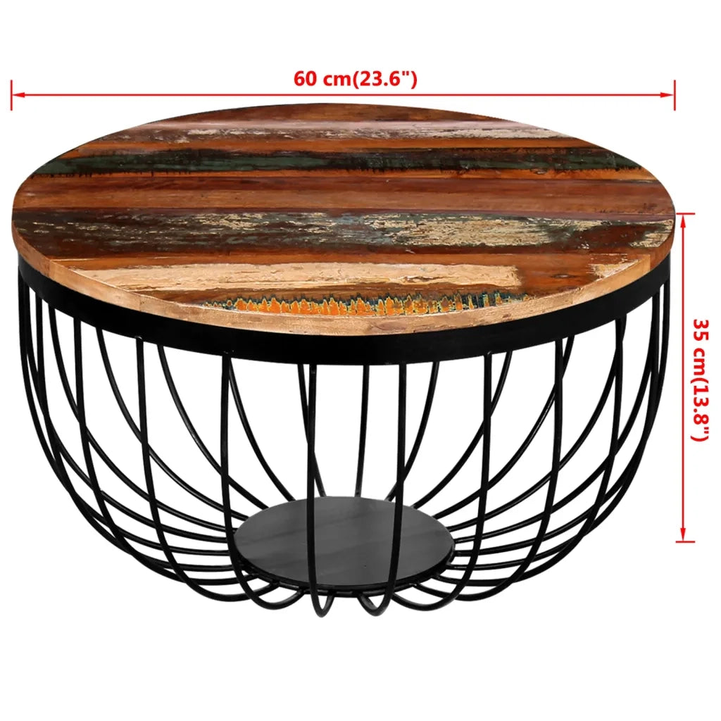Tavolino da Salotto-Tavolino da soggiorno-Tavolo in Legno Massello di Recupero 256944