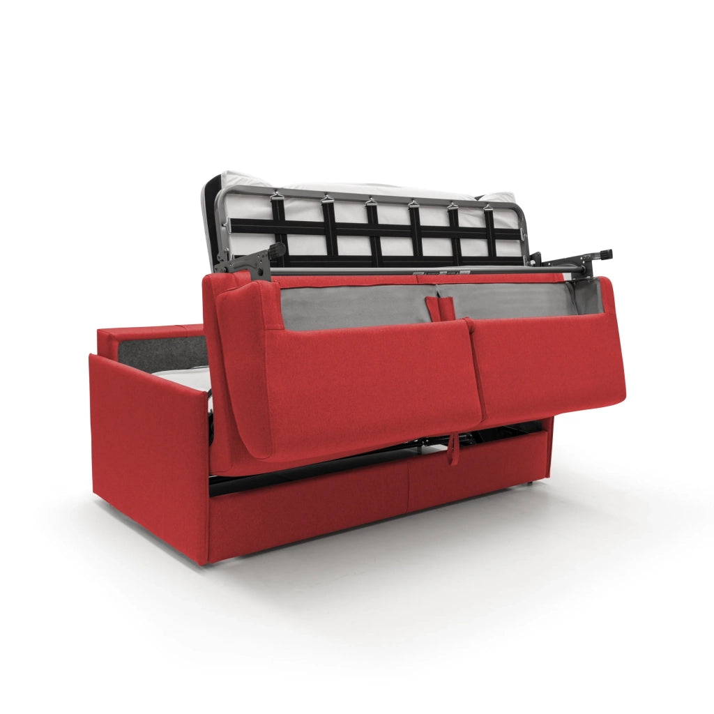 Evans Divano letto matrimoniale in tessuto impermeabile T13 189 cm (mat. 160x197) rosso