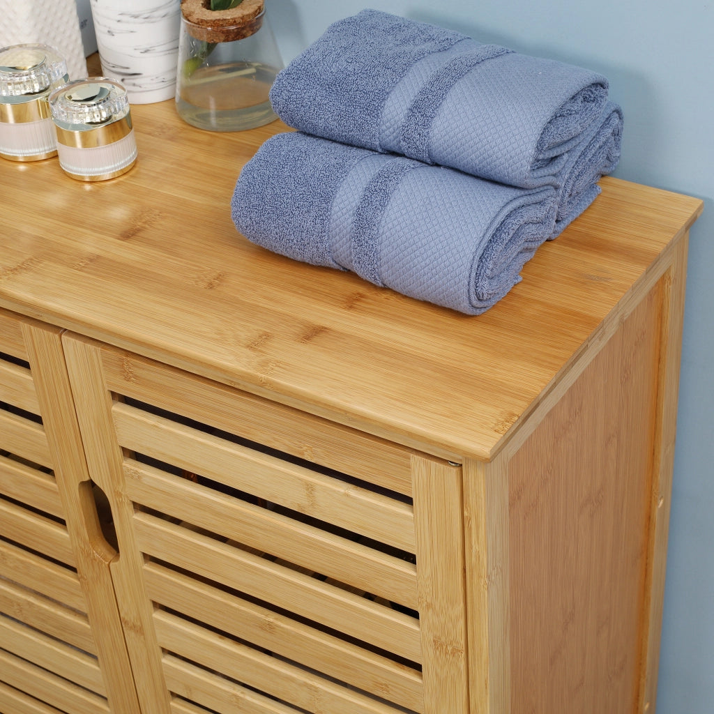 ARMADIO BAGNO 68x32x86 cm Bambù Naturale