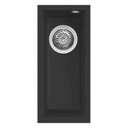 Lavello Elleci Incasso 1 vasca 20x44 Quadra 50 Sottotop Granitek Nero LGQ05040BSO