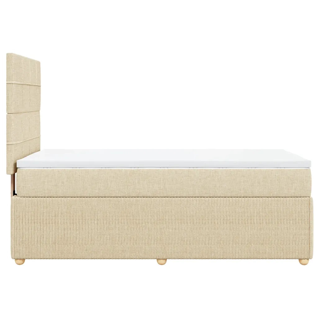 Giroletto a Molle con Materasso Crema 90x200 cm inTessuto