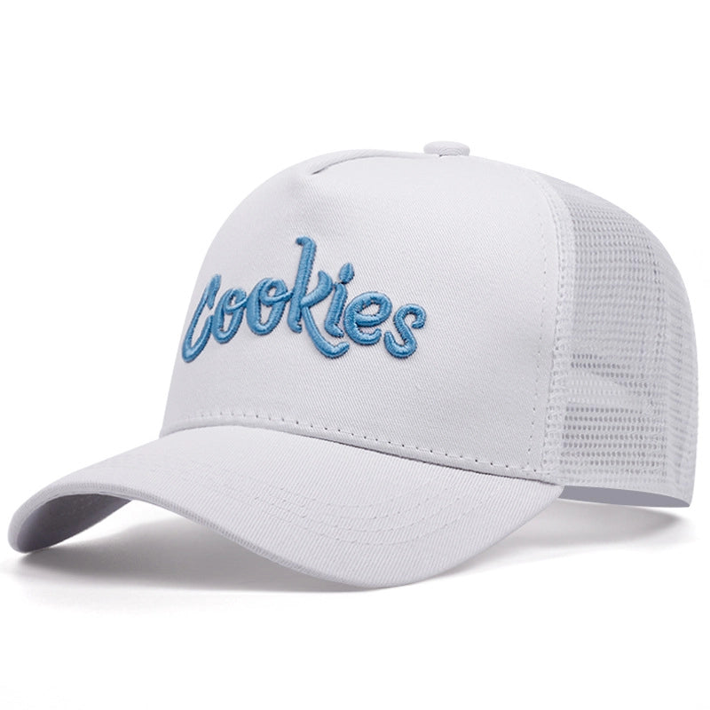 Cappellino da baseball bianco con ricamo Cookies
