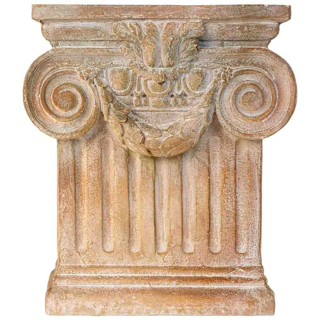 Colonna decorativa in magnesio invecchiato 41,5x20x47h cm