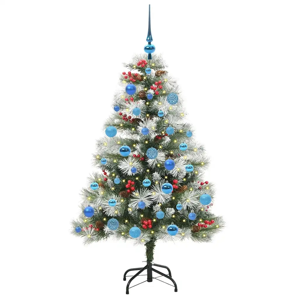 Albero di Natale | Decorazioni natalizie artificiale Verde e bianco 150 cm