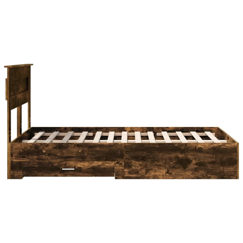 Struttura del letto Rovere fumé 135 x 190 cm Legno multistrato 3409999