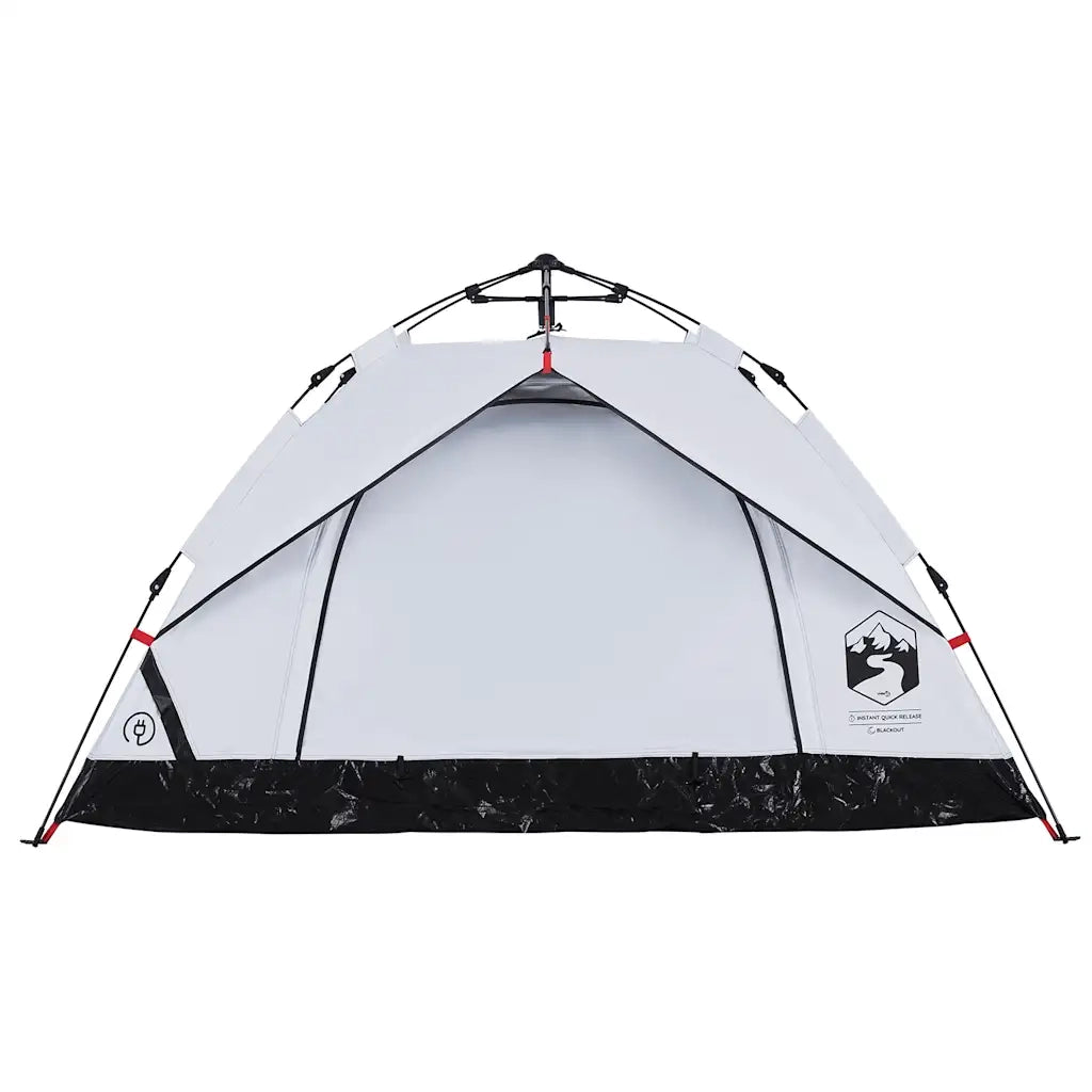 Tenda 3 Persone-Tenda da campeggio Bianca in Tessuto Oscurante a Rilascio Rapido 135322