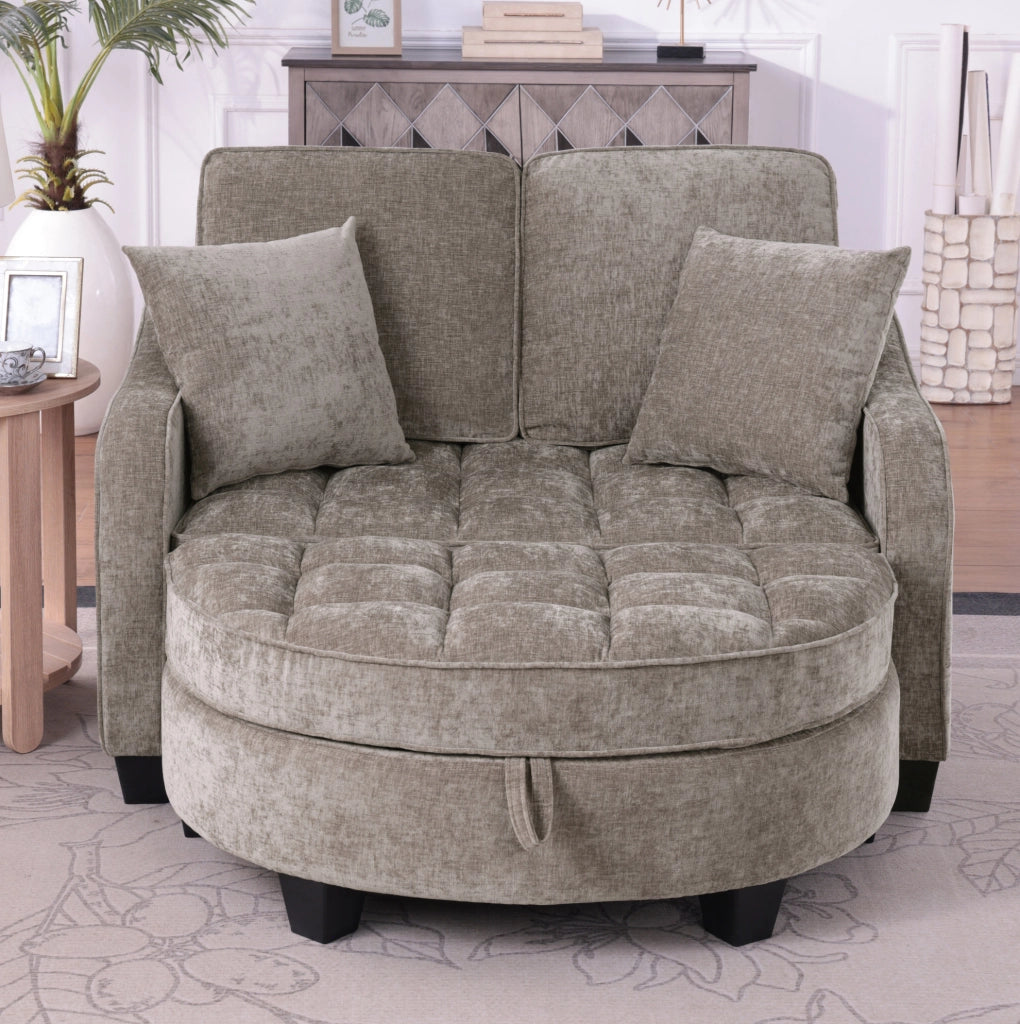 Divano letto 132x129x93 cm convertibile in chaise longue; in legno di eucalipto marrone