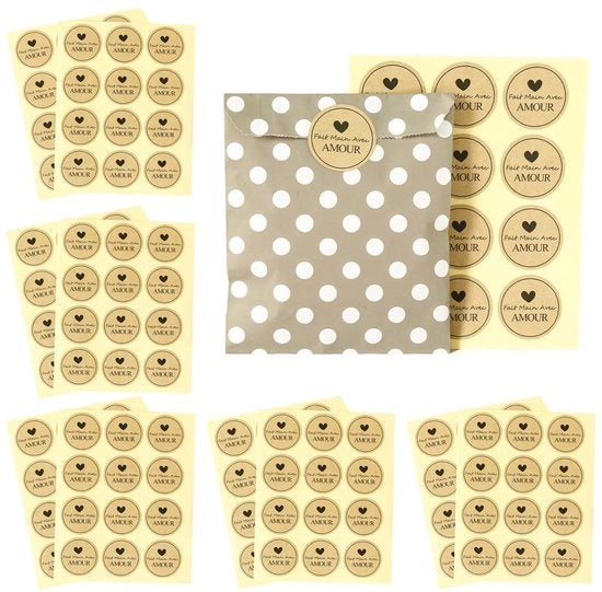 Etichette in Carta Kraft per Attività di Fai da Te - 10 Stuks Etichette Self Adesive per Attività di Creatività