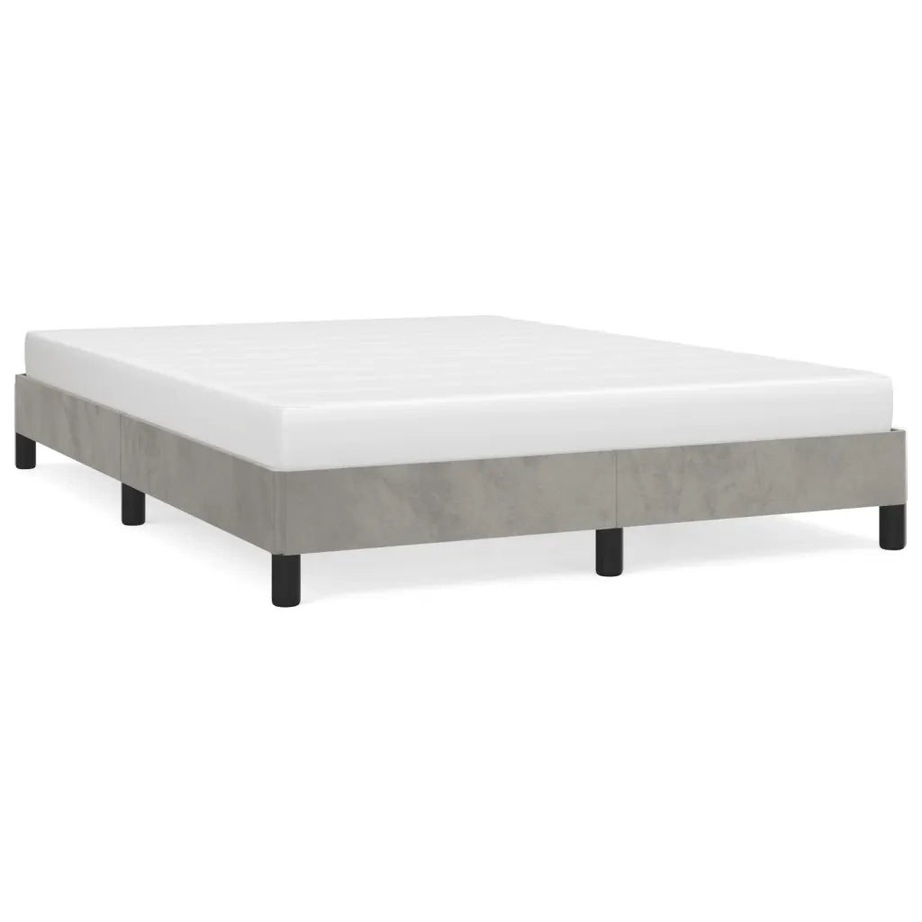Giroletto senza Materasso-Struttura Letto Grigio Chiaro 140x200 cm Velluto 539631
