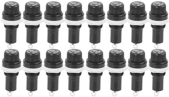 Fusto di interruttore - Fusto a vite - Fusto di interruttore a vite - Sicuro e affidabile - 20PCS - Per fusibili in vetro - Di alta qualità e duraturo - Certificato...