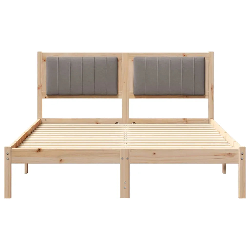 Letto con Testiera Rivestita Talpa 135 x 190 cm Pino massello 878272