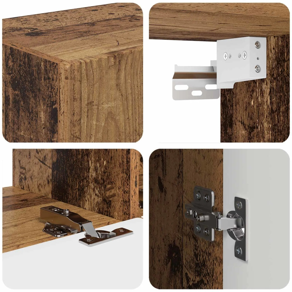 Set mobile TV 3 pz-Credenza per TV Legno vecchio Legno multistrato 419535