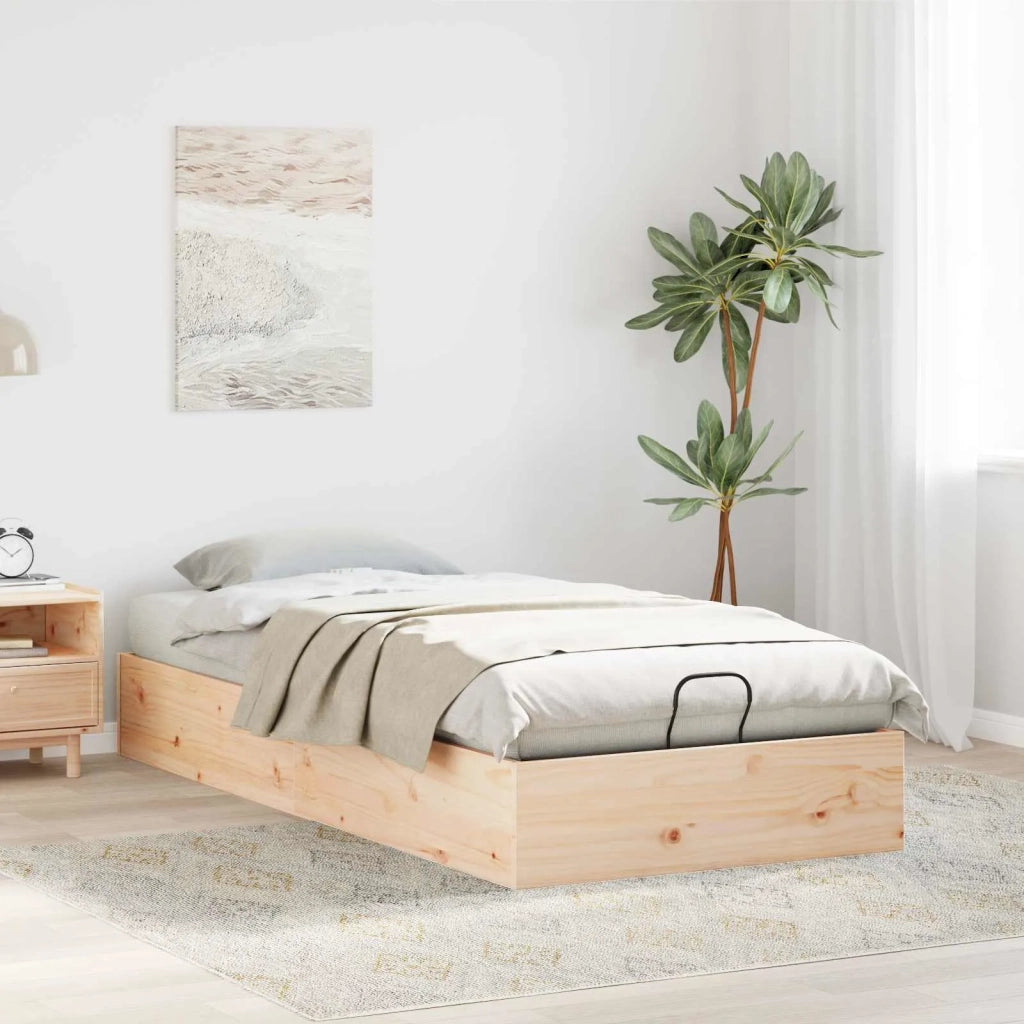 Telaio del Letto Ottomano con Ripostiglio Naturale 100 x 200 cm 3418771