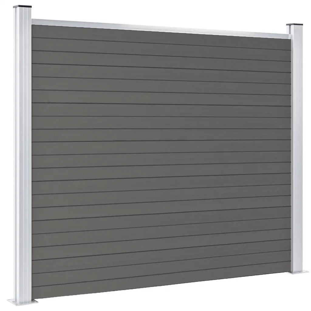 Pannello di recinzione | Recinzione da Giardino in WPC 180x146 cm Grigio