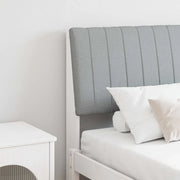 Testiera imbottita-Testiera con Cuscini-Testata Grigio chiaro 150 cm Pino massello 693509