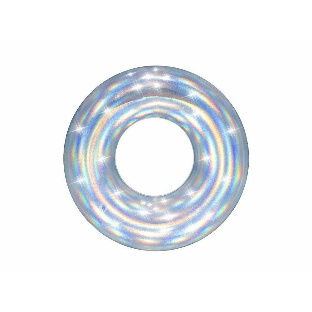 Trade Shop - Ciambella Salvagente Gonfiabile Iridescente 107 Cm Mare Spiaggia Piscina 36240 -