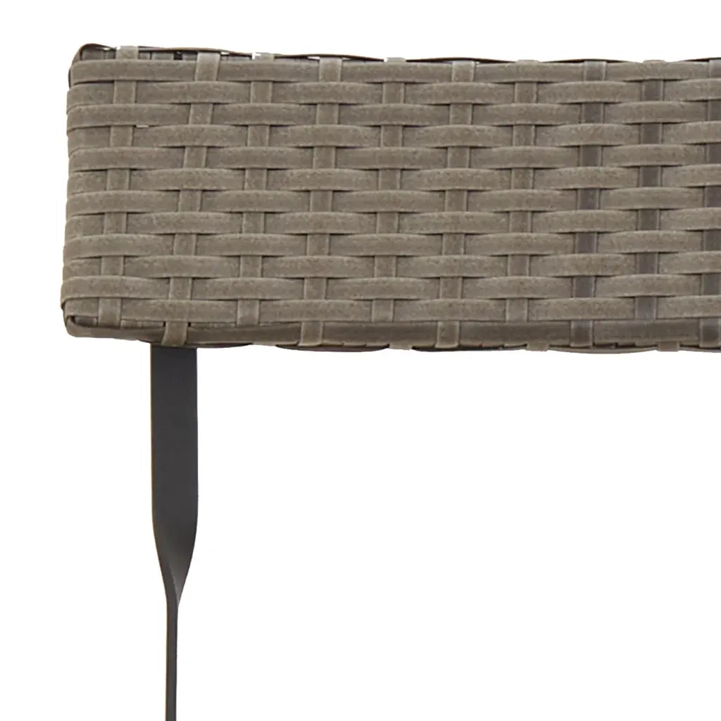 Set Pieghevole da Bistr¨° 3 pz | Set Salotto da Giardino Grigio in Polyrattan