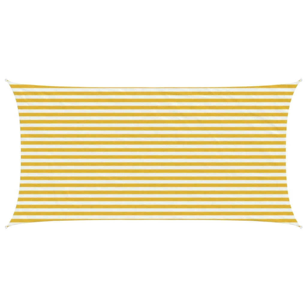 Vela Parasole | Telo Ombra | Vela da ombra Giallo e Bianco 2,5 x 5 m HDPE