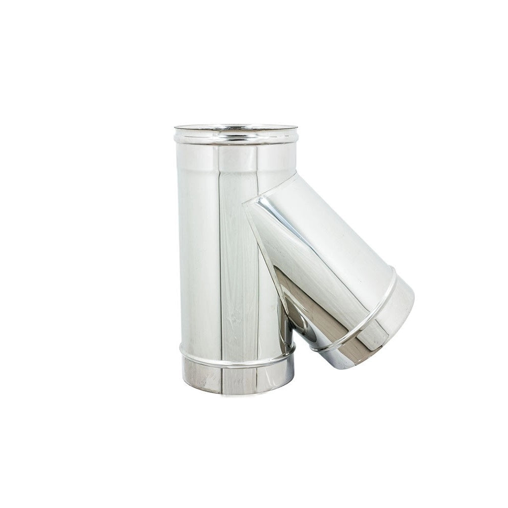 Raccordo inox a y braga a 135° mf da 130mm codino m aisi 304