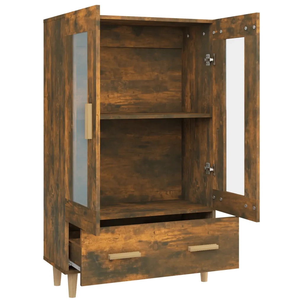 Credenza-Buffet-Armadio da cucina Rovere Fumo 70x31x115 cm in Legno Multistrato 837328
