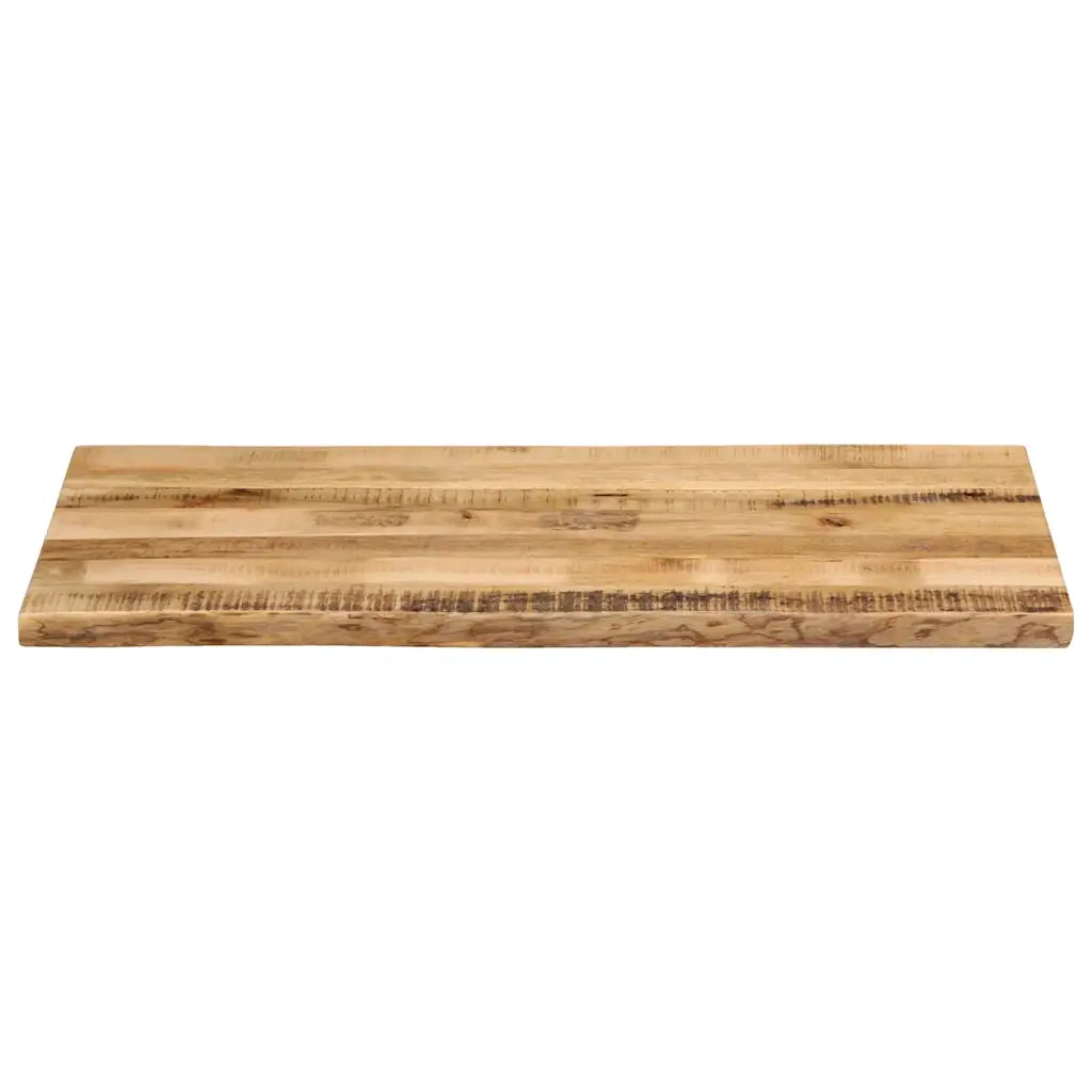 Piano Tavolo | Superficie Tavolo | Piano Scrivania Bordi Vivi 100x60x3,8 cm Legno di Mango Grezzo