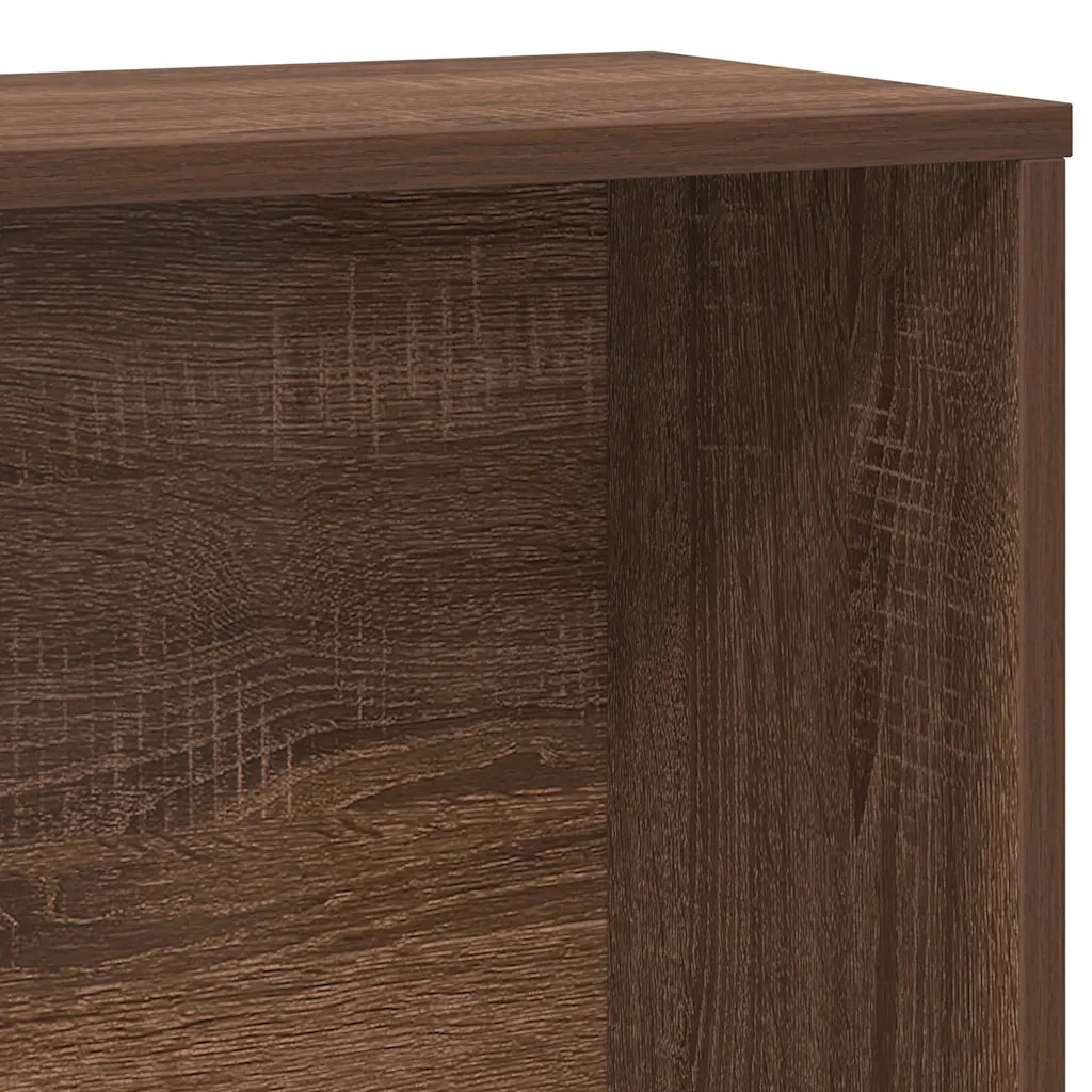 Libreria-Scaffale per Libri-Mobile di Stoccaggio Rovere Marrone 60x24x120 cm in Legno Multistrato