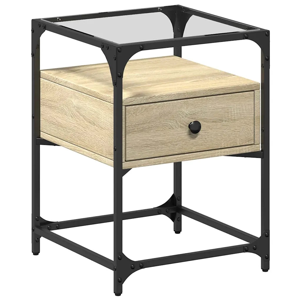 Set di 2 Comodini | Armadio da Notte | Mobiletto da notte Rovere Sonoma 40x40x55 cm in Legno Multistrato