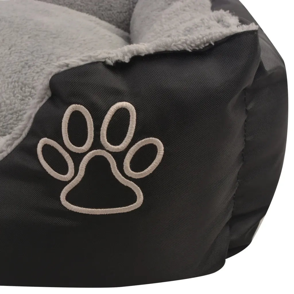 Cuccia per Cani con Cuscino Imbottito Taglia S Nero 170419