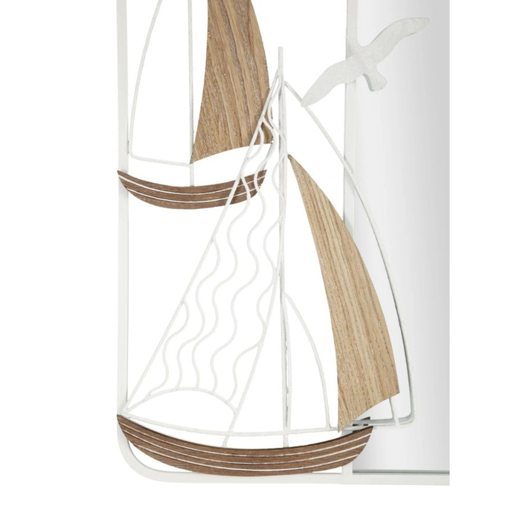 Specchio con Cornice VKH498, Bianco, Metallo, 60x4,4x60 cm