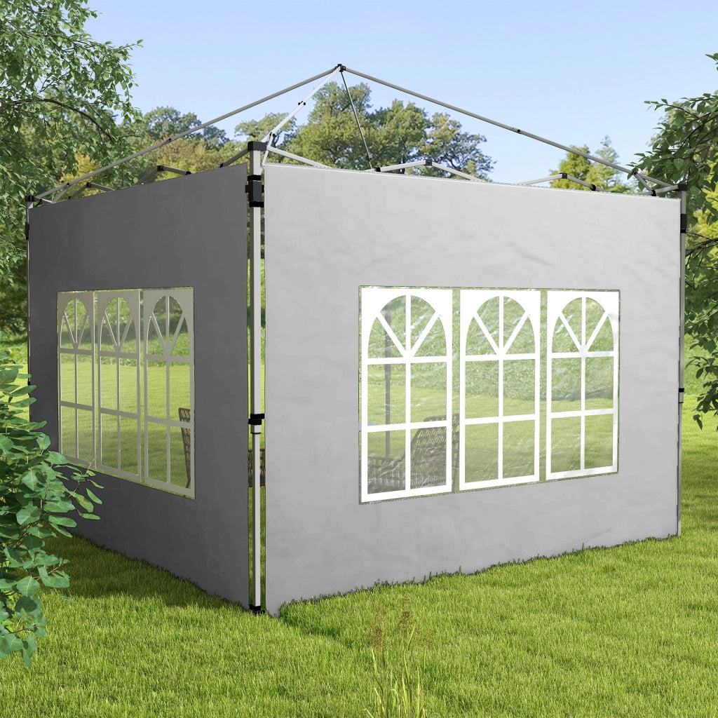 Pannelli Laterali per Tonnelle 3x3 m ¨C Zephmum ¨C Grigio Chiaro 295x195 cm