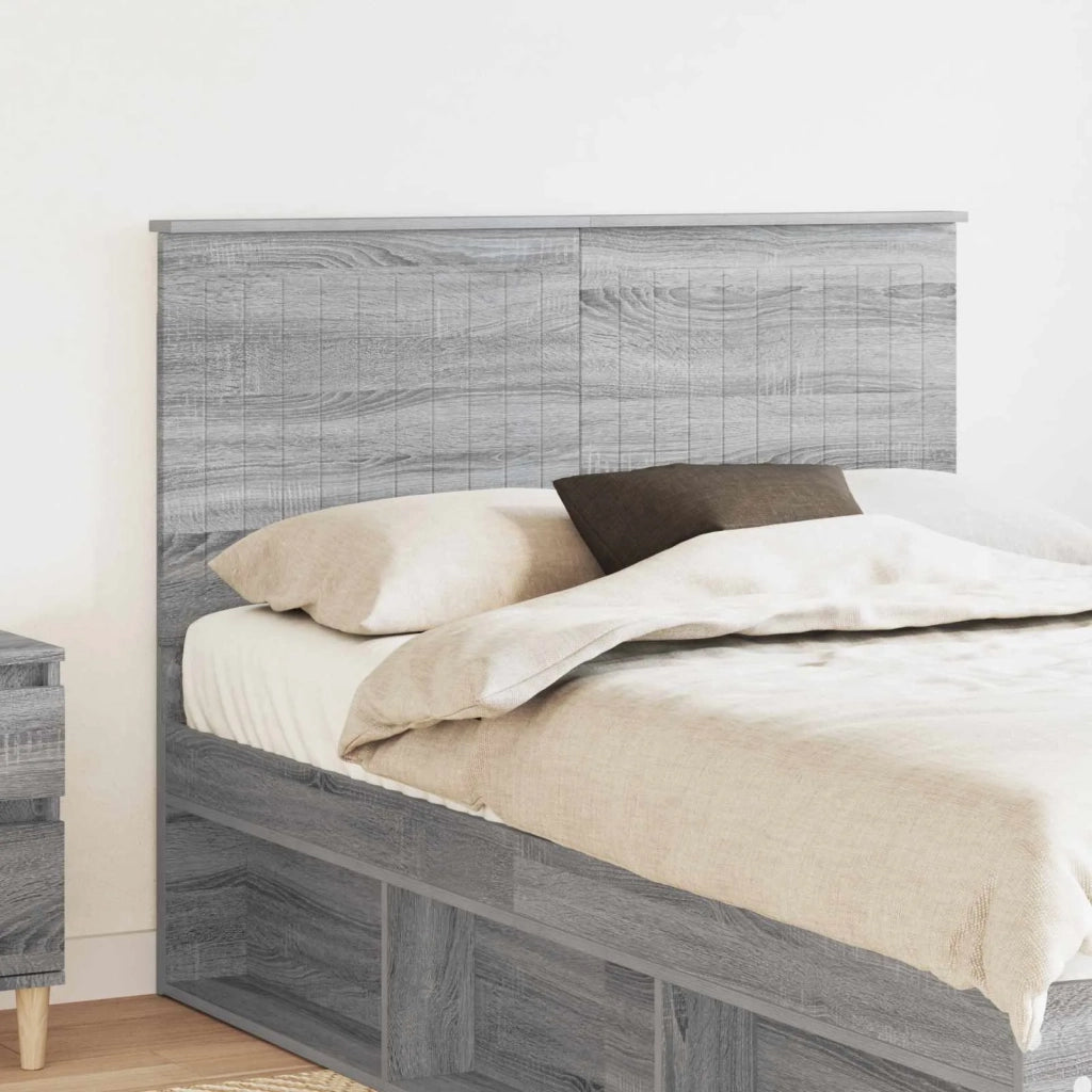 Testiera | Testata con Testiera | Testata Grigio Sonoma 120 cm Legno multistrato