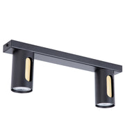 Plafoniera moderna a barra 38cm nero-oro 2xGU10 Sigma