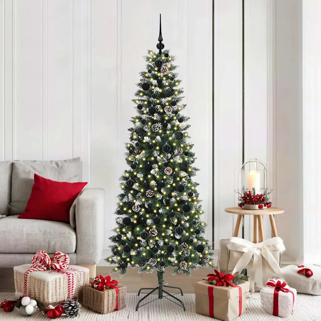 Albero di Natale | Decorazioni natalizie artificiale con 300 LED Verde 180 cm