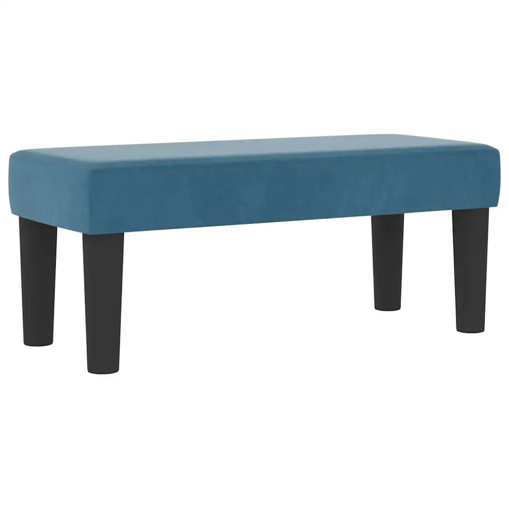 Letto a molle con materasso Blu scuro 90 x 200 cm Velluto