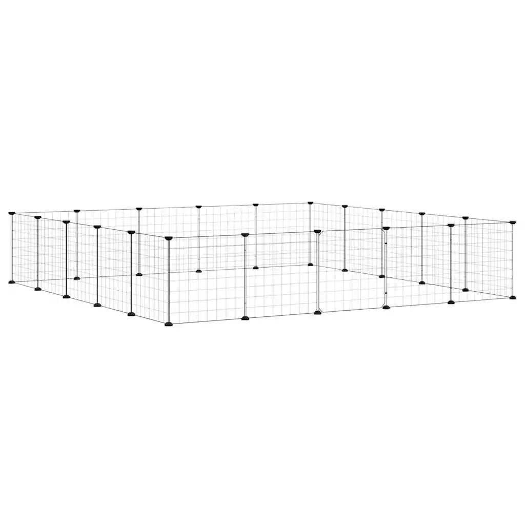 Gabbia per Animali 20 Pannelli con Porta Nera 35x35 cm Acciaio CFW5309591