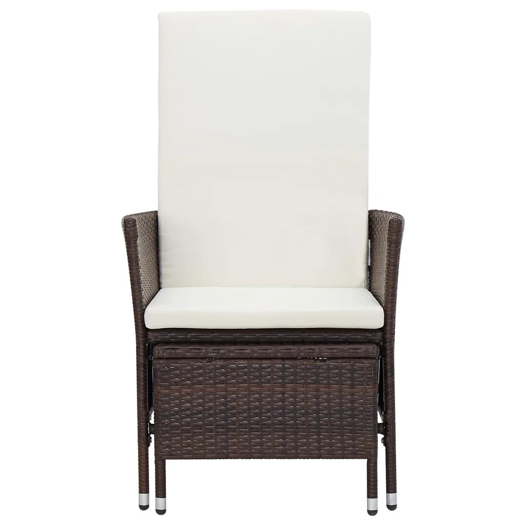 Set Divani da Giardino 2 pz con Cuscini in Polyrattan Marrone 310232
