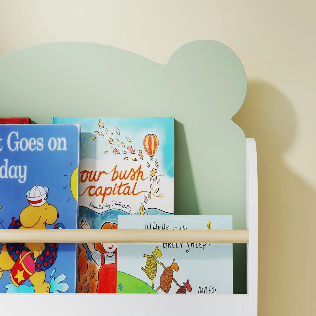 Libreria bambini 3 ripiani legno verde ¨C Xylo ¨C Stoccaggio libri cameretta