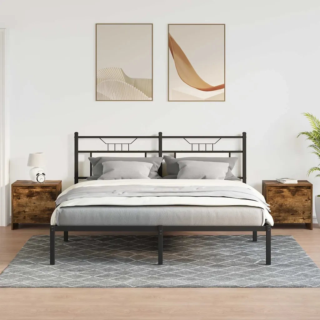 Comodini 2 pz Rovere Fumo 45x34x44,5 cm in Truciolato 813045