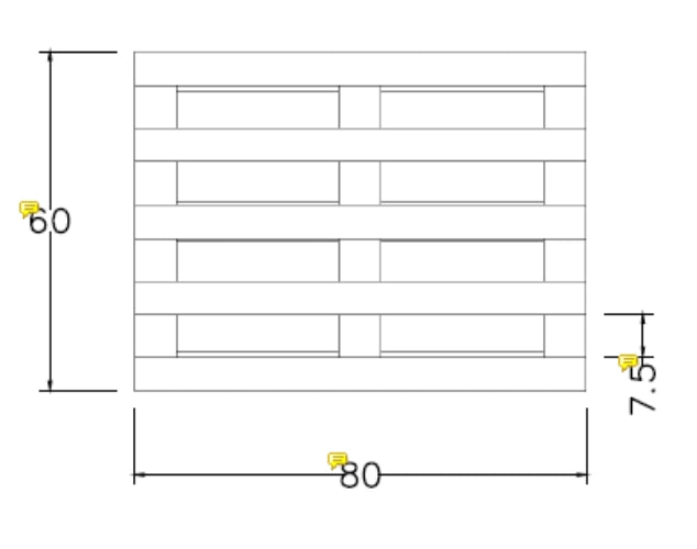 Pallet bancale monouso pedana in legno, 60 x 80 cm trasporto resistente