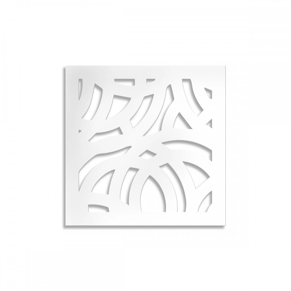CERCHI LARGE - Pannello in PVC traforato da 10mm Colore: bianco, Misura: 48x48 cm