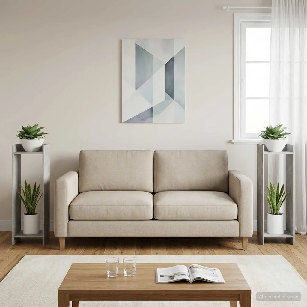 Supporto per piante | Sostegno per piante 2 pz Grigio Cemento 30 x 30 x 100 cm