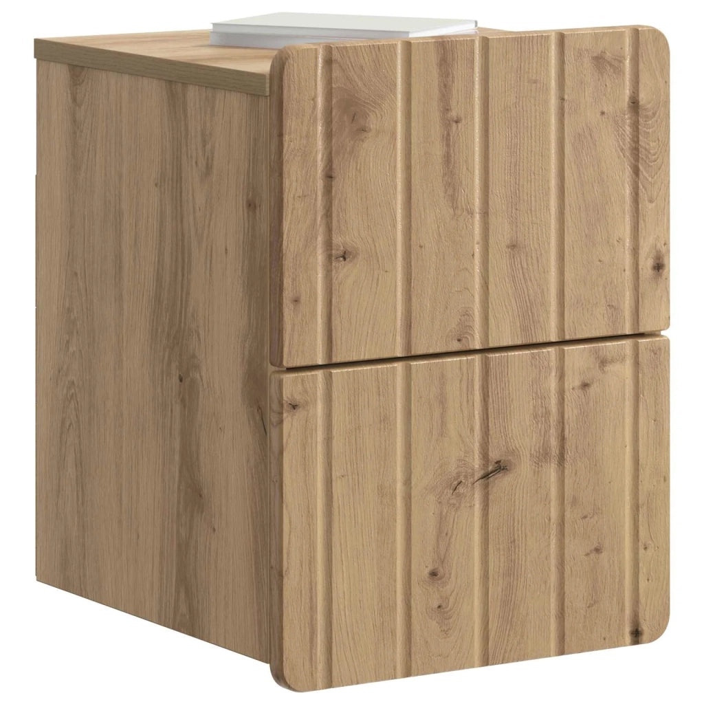 Mobiletto da notte a muro Rovere Artigianale 33 x 34,5 x 43 cm 898313