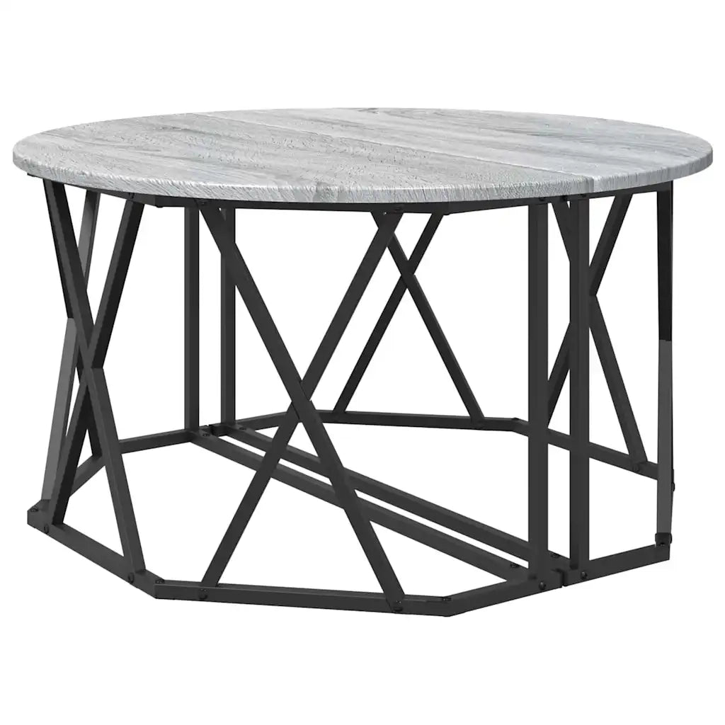 Tavolino da Salotto-Tavolino da soggiorno-Tavolo Grigio Sonoma 80 x 80 x 42 cm