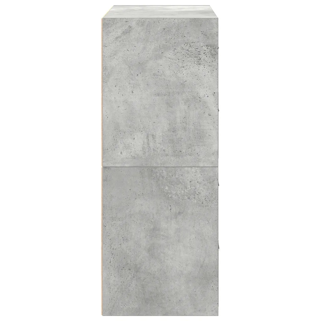 Armadi con 2 Cassetti 2 pz Grigio Cemento 60x31x40cm Truciolato 858828