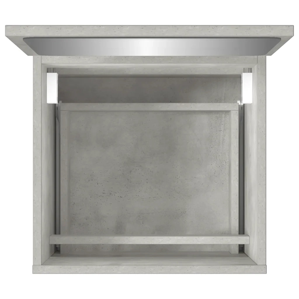 Mobile da Bagno con Specchio-Armadietto a Specchio da Bagno Grigio Cemento Legno Multistrato 426896