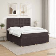 Letto Box Spring LED con Materasso Marrone Scuro 180 x 200 cm 3455919