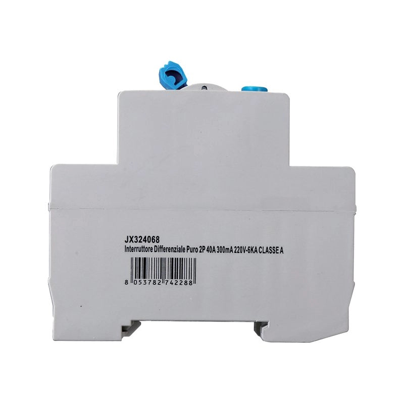RCCB Interruttore Differenziale Puro Tipo A 1P+N 2M 6000A 300mA 40A AC 230V IP20 IEC61008-1